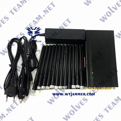 Hand-12 Bänder Signal-Störsender-Handy G-/Mcdma 3G 4G 5G WIFI GPS Blocker VHF-UHF Lojack 30 Meter