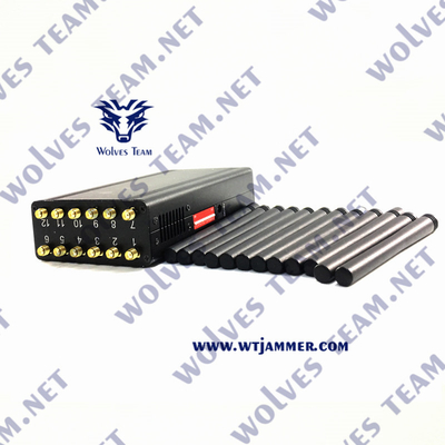 Hand-12 Bänder Signal-Störsender-Handy G-/Mcdma 3G 4G 5G WIFI GPS Blocker VHF-UHF Lojack 30 Meter