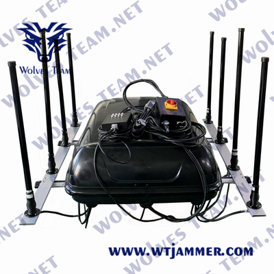 Des Fahrzeug-Störsenders der hohen Leistung Signal-Störsender VHF WIFI5.8g Walky-Tonfilm UHF800/900 stoßsicherer Handy-5G