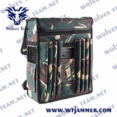 Leistungsstarker Rucksack-Handy-Störsender, tragbar, UHF, VHF, GSM, 3G, DCS, 4G, 5G, Signalstörungsabdeckung, 100 m