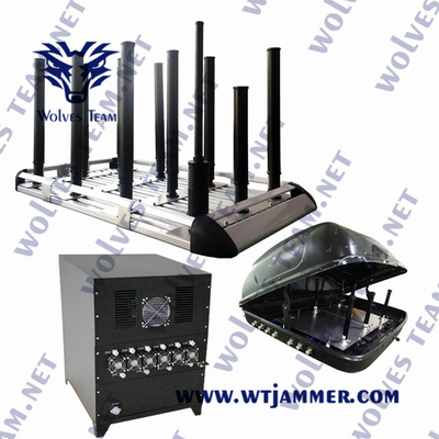 Stoßfester All-in-One-Handy-Bomben-Signal-Störsender Drahtloser leistungsstarker 1500-W-Vollband-Signal-Störsender mit 20 MHz bis 11 GHz