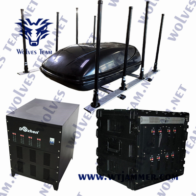 Stoßfester All-in-One-Handy-Bomben-Signal-Störsender Drahtloser leistungsstarker 1500-W-Vollband-Signal-Störsender mit 20 MHz bis 11 GHz