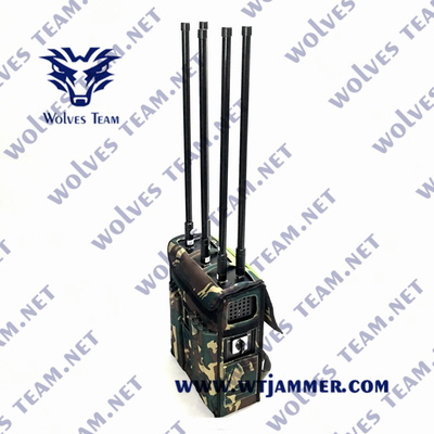 IP65 Leistungsstarker Rucksack-Handy-Störsender GPS GSM DCS 3G 4G 5G Blocker-Abdeckung bis zu 150 m