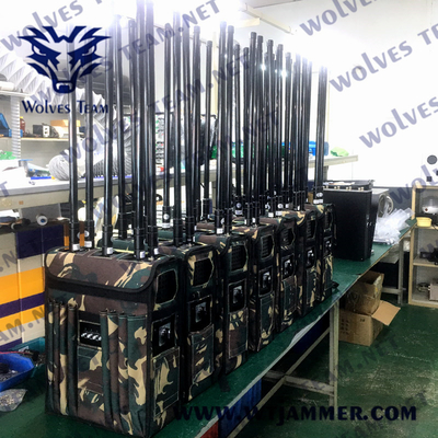 10 Bands Rucksack-Signalstörgerät 25-300 MHz GSM 3g 4g Handy Rf Bombe