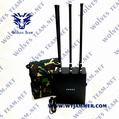 8 Bands 120W Hochleistungs-VHF UHF 2G 3G 4G Wifi Rucksack-Signalstörgerät für Militär