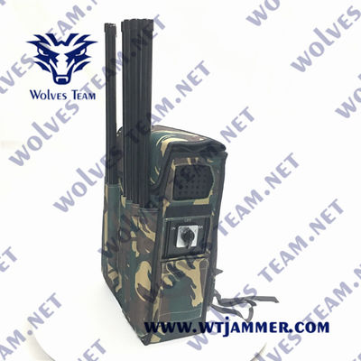 kaufen 8 Bands 120W Hochleistungs-VHF UHF 2G 3G 4G Wifi Rucksack-Signalstörgerät für Militär online manufacture