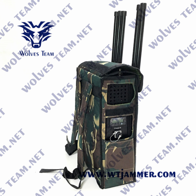 6 Kanäle 160W GPS WLAN 5.8g Rucksack Störgerät bis zu 2000m Drohnensignalstörgerät