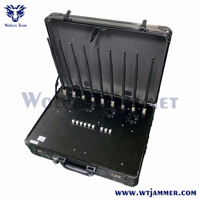 40W 8 Band Tragbare Handtasche WiFi2.4g WiFi5.8G 2G 3G 4G CELL PONE JAMMER -WT808TA5-8