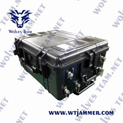 100 Watt Portable 4 Bands Drohnen-Signalsperrer IP65 Wasserdicht GPSL1 WIFI2.4G WIFI5.8G Signalsperrer