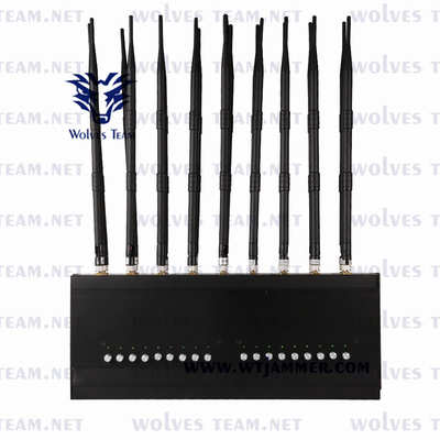 Innenraum 18 Antennen Desktop GSM 3G 4G 5G Mobiltelefon Störsender Locker Fernbedienung HF Signal Störsender 100 Meter
