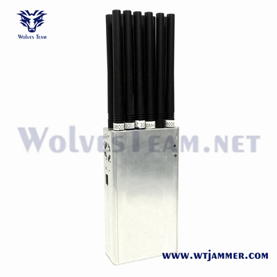 Handheld 14 Antenne Signal Jamme Fabrikverkauf für 3G 4G 5G WiFi UHF VHF GPS Lojack Handy Signal Störgerät
