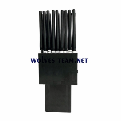 Handheld 16 Antennen 16W Handy GSM 3G 4G 5G Störsender RF Signal Blocker Wifi GPS uhf vhf Jammer bis zu 25 Meter
