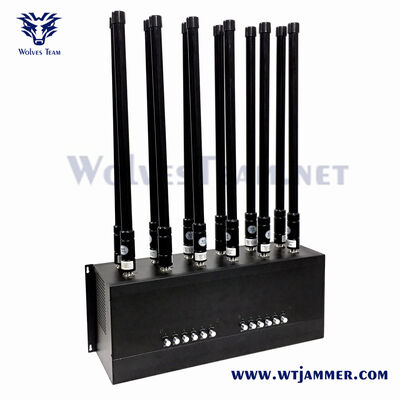 kaufen Indoor Signal Jammer 120W Portable Multi Band Cell Phone WiFi GPS Signal Blocker mit verstellbarer Frequenz und Langstreckenübertragung online manufacture