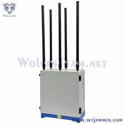 kaufen 600w 10 Bands Waterproof Adjustable High Power 2g 3G 4G WiFi VHF UHF Military Customize Frequency Signal Jammer online manufacture