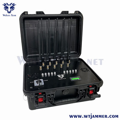kaufen Luftfeuchtigkeit 30%-95% Portable Signal Jammer 400W Leistung AC 230V Adapter Portables Gerät für drahtlose Signalblockierung Online-Herstellung