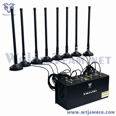 kaufen 20W 8-Kanal Desktop Handy-Störsender Hohe Leistung 8-Antennen Vollband-Signalblocker Online-Herstellung