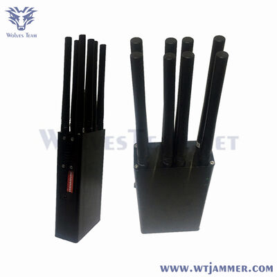 kaufen Tragbarer Signalstörsender mit 8 Antennen, Vollband-2G/3G/4G/5G-WLAN-GPS-Blocker und integriertem Akku Online-Herstellung