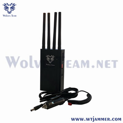 kaufen Kompakter 4-Band-Signalblocker, tragbarer und autobetriebener Mobilfunk- und WLAN-Unterbrecher mit doppeltem Verwendungszweck Online-Herstellung