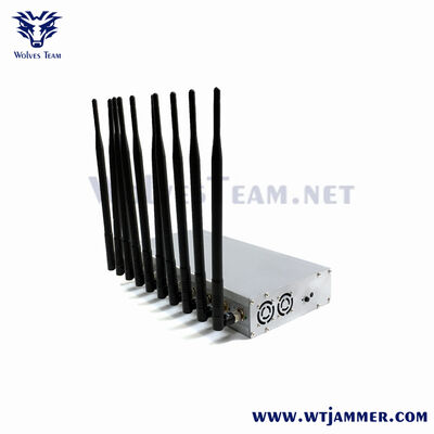 kaufen Silber-Style Desktop 10-Kanal Signal Jammer, 2G/3G/4G/5G/WiFi/GPS Blocker mit individueller Kanalsteuerung Online-Herstellung