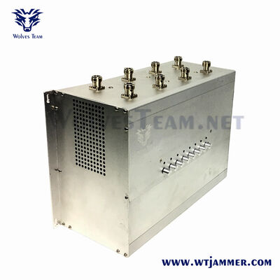 kaufen Silber Style 8 Antennen Einstellbarer Leistungssignal Störsender Langstrecken-Anti-Drohnen-GPS-HF-Signalblocker Online-Herstellung