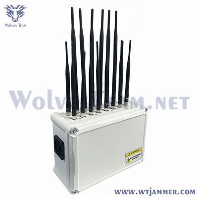 kaufen 12 Kanal IP65 Wasserdichter Signalstörsender Vollband 2G 3G 4G 5G WiFi GPS Anti-Drohnen-RF-Signalblocker Online-Herstellung