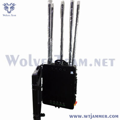 kaufen Fast-Deploy 5-Kanal-Anti-Drone-Jammer, Rad-Omni-Directional RF-Blocker für Konvoi-Sicherheit und temporäre Ereignisse Online-Herstellung