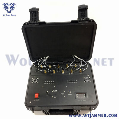 kaufen 10-Kanal-Hochleistungs-Portable Signal Jammer, Pelican Case RF Blocker für Anti-Eavesdropping und Anti-Drone Online-Herstellung