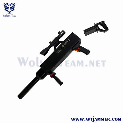 kaufen High Power Handheld Anti-Drone Jammer Gun - 3km+ Langstrecken-UAV-Signalblocker für 2,4G/5,8G/GPS Online-Herstellung
