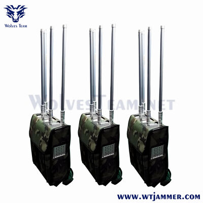 kaufen 4 Kanäle Rucksack RF Signal Jammer für GPS & WIFI & Anti-Drone Schutz Online-Herstellung