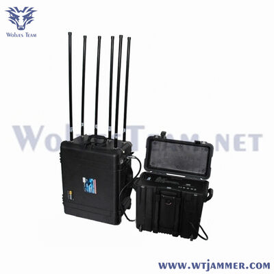 kaufen 6 Bands 480W Hochleistungs-Portable Signal Jammer Metallgehäuse Online-Herstellung