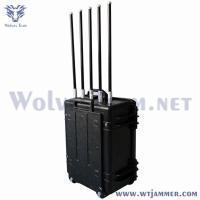 kaufen 12 Bands 100W Portable Suitcase RF Signal Jammer für mobile Sicherheitsanwendungen Online-Herstellung