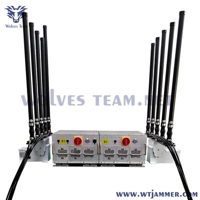 kaufen 10 Kanäle 800 Watt Fahrzeugsignalstörgerät All-in-One 2G/3G/4G/5G/WiFi/GPS/UHF/VHF Blocker Online-Herstellung