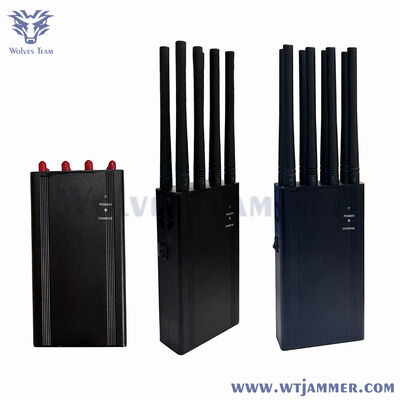 kaufen 16W Hochleistungs-Handheld-RF-Datenschutzgerät 8 Antennen 30 Meter Abdeckungsunterstützung Lojack GPS GSM Mobilfunk Frequenzmanagementgeräte Online-Herstellung
