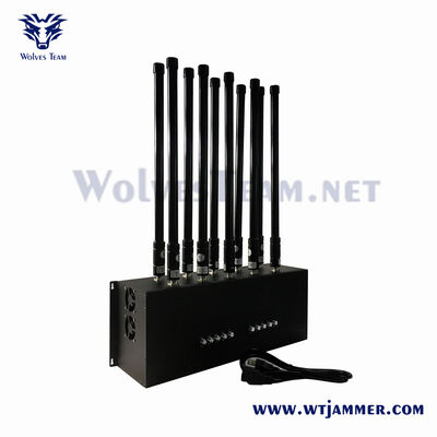 Besorgen Indoor Signal Jammer 195W Desktop Multi Band Mobiltelefon WiFi5.8G Signalblocker mit Fernbedienung Online-Herstellung