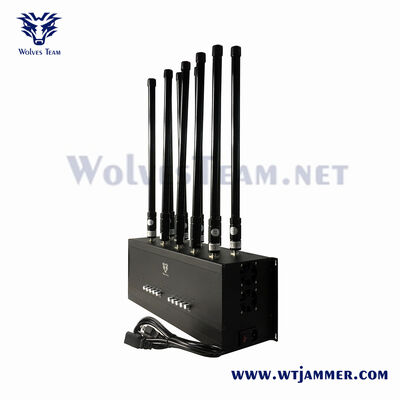 Besorgen Indoor Signal Jammer 195W Desktop GSM PCS 3G 4G 5G Handy Signal Störer mit Fernbedienung Online-Herstellung