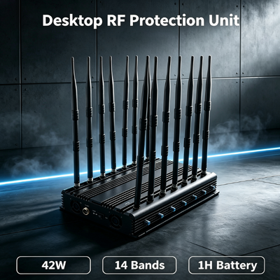 Besorgen 42W 14-Band-Desktop-Signalstörgerät mit umfassender Antenne zur Multi-Frequenz-Blockung Online-Herstellung