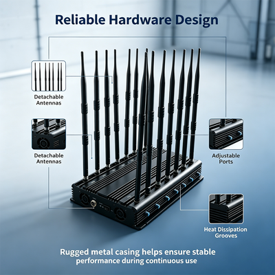 Besorgen 42 Watt Desktop-Signal-Jammer mit 14 Bands und Omnidirectional-Antenne für Full-Band-Signal-Blocking Online-Herstellung