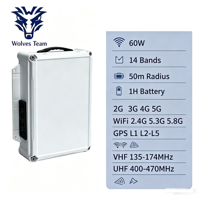 Besorgen 60W 14-Kanal Desktop Signal Jammer mit omnidirektionaler Antenne zur Blockierung von Mobilfunksignalen Online-Herstellung
