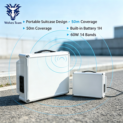 Besorgen 60W 14-Kanal-Desktop-Signalstörgerät mit Omnidirectional-Antenne für umfassende HF-Störungen Online-Herstellung