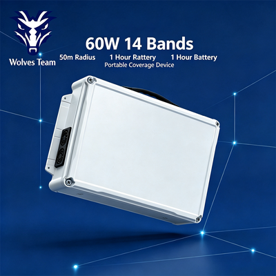 Besorgen 60W 14-Band Desktop Signaljammer mit omnidirektionaler Antenne für umfassende HF-Abschirmung Online-Herstellung
