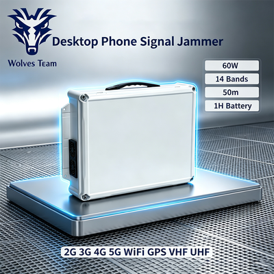 Besorgen 60W 14 Bands Desktop Signal Jammer mit eingebauter Batterie für Full-Band-RF-Blocking Online-Herstellung