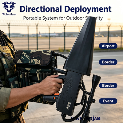 Besorgen 120W 4-Band Rucksack-Drohnen-Störgerät Anti-UAV-System mit 1 Stunde Akkulaufzeit Online-Herstellung