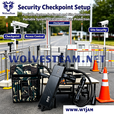 Besorgen 120 Watt Manpack Drohnensignalblocker mit GPS L1/L2 Abdeckung und eingebaute Batterie für Feldmissionen Online-Herstellung