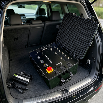 Besorgen 300-500M Hochleistungs-Portable Signal Jammer integrierte wiederaufladbare Batterie und Antennen Online-Herstellung