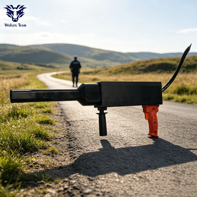 Besorgen Bis zu 1000M IP55 Outdoor Langstrecken-UAV-Signalstörsender Pistolenart Anti-Drohnen-Unterdrücker Online-Herstellung