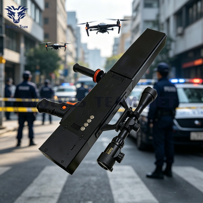 Besorgen Neuester Outdoor-Signaljammer im Pistolenformat für Strafverfolgungsbehörden, tragbares Anti-UAV-Gerät mit anpassbaren 4–8 Frequenzbändern Online-Herstellung