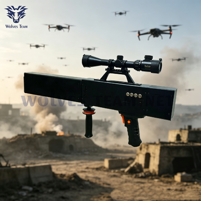 Besorgen Neueste Outdoor-Gun-Type Signal Jammer für Strafverfolgungsbehörden Portable Anti-UAV-Gerät mit anpassbaren 4 ′′ 8 Frequenzbändern für Feld-Anti-Drohnen-Operationen Online-Herstellung