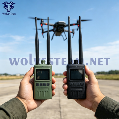 Besorgen Handheld Drohnendetektor mit anpassbaren Frequenzen, integriertem Akku und omnidirektionaler Antenne Online-Herstellung