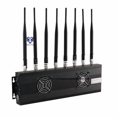 Störsender Kanäle 80W 8 Handy-Signal-Störsender G/M 3G 4G 5G WIFI, der Strecke 100 Meter staut