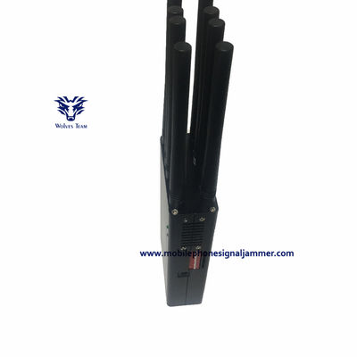 Beweglicher 10 Antennen-Handy-Signal-Störsender PCS CDMA 3G 4G 5G WiFi GPS-Signal-Störsender